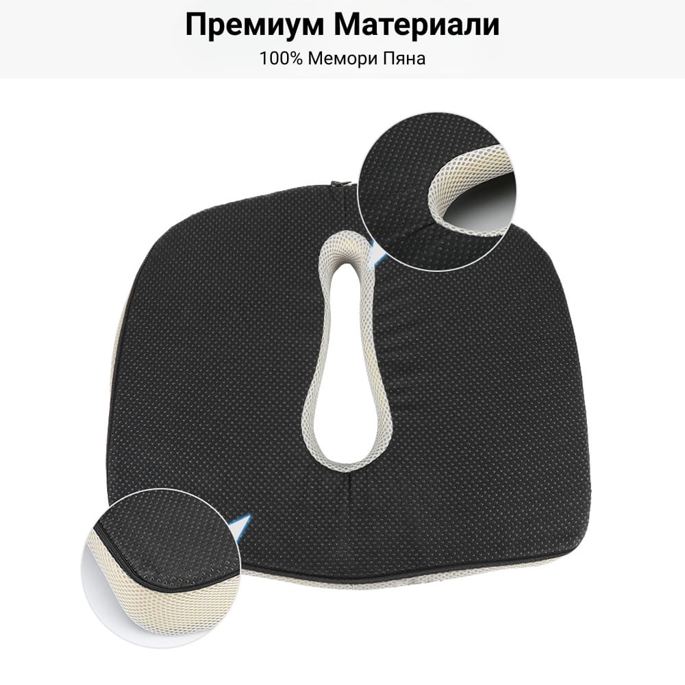 Комплект 2 ортопедични възглавници за сядане от мемори пяна Better Posture Premium #10 3